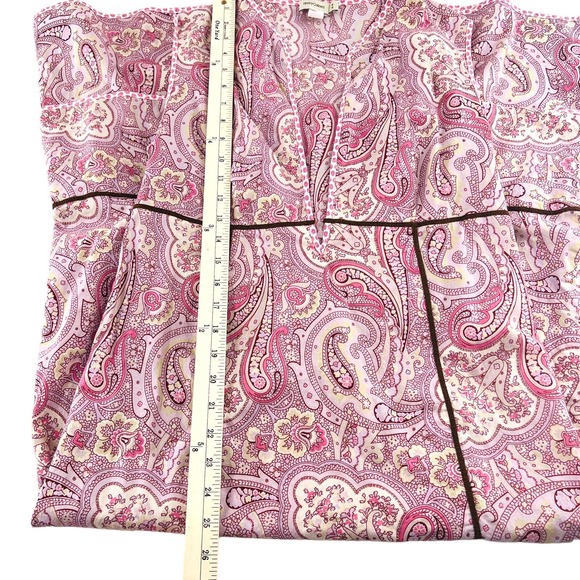 Henry Cotton's Dress Women's Size 44 Small Long Maxi Sleeveless Paisley Pink - Picture 4 of 6
